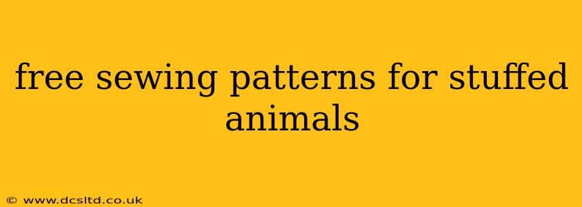free sewing patterns for stuffed animals