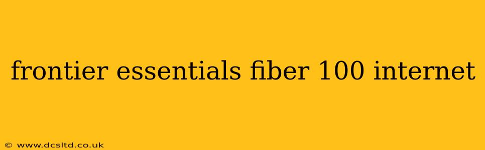 frontier essentials fiber 100 internet