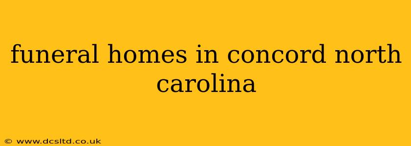 funeral homes in concord north carolina
