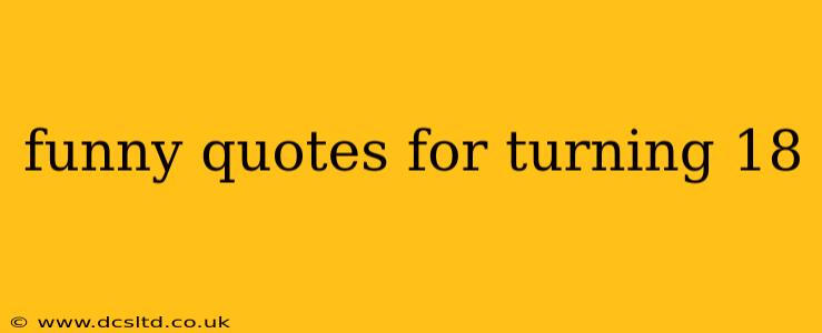 funny quotes for turning 18
