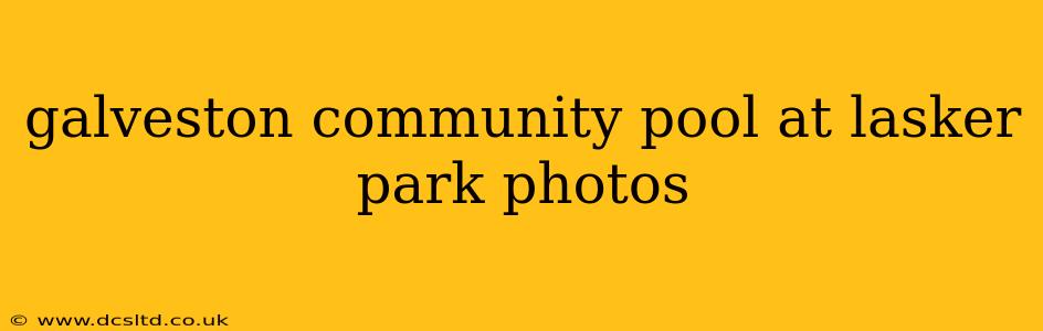 galveston community pool at lasker park photos
