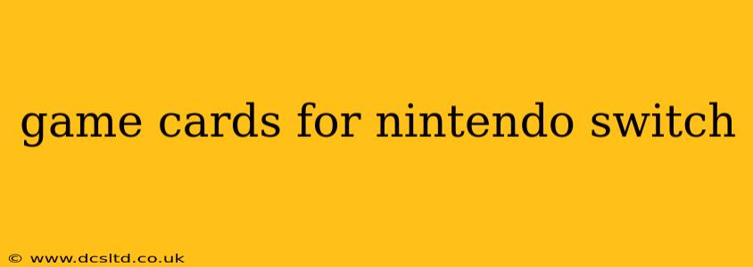 game cards for nintendo switch