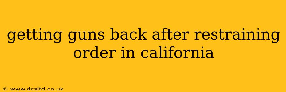 getting guns back after restraining order in california