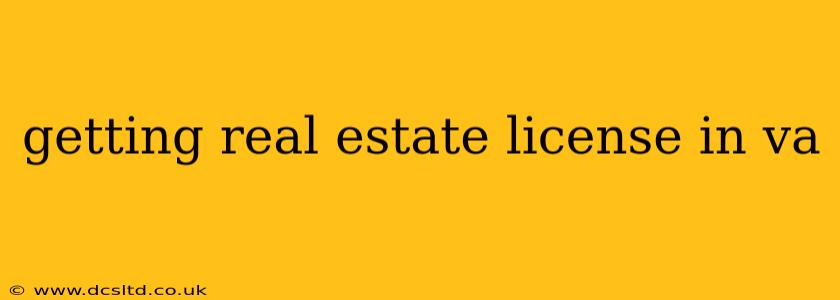getting real estate license in va