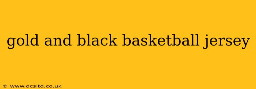 gold and black basketball jersey