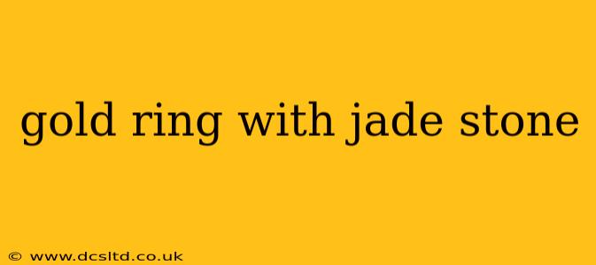 gold ring with jade stone