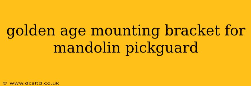 golden age mounting bracket for mandolin pickguard