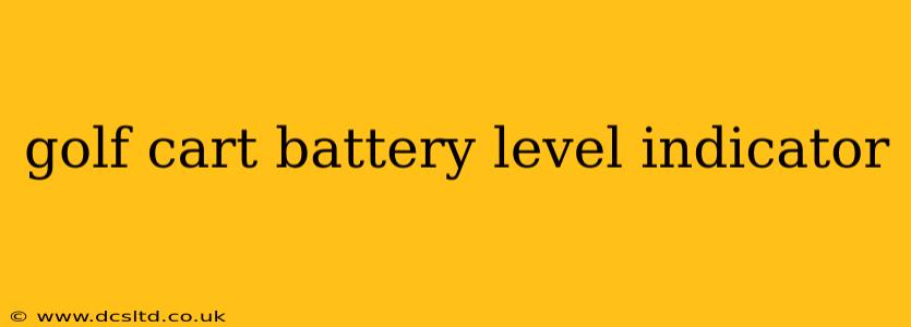 golf cart battery level indicator