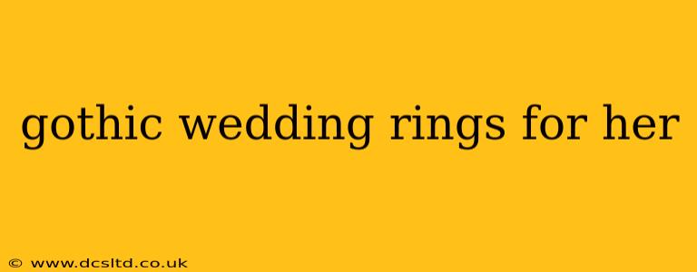 gothic wedding rings for her