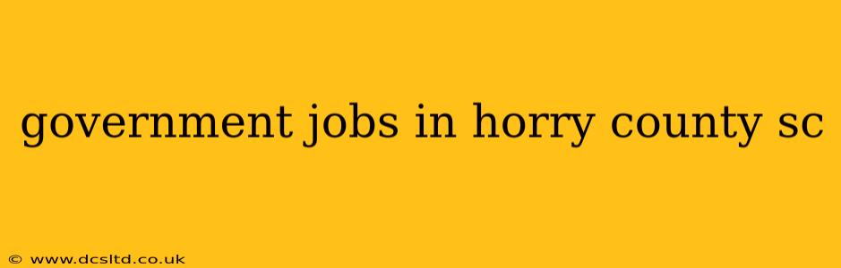 government jobs in horry county sc