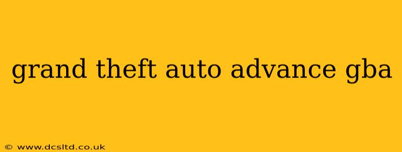 grand theft auto advance gba
