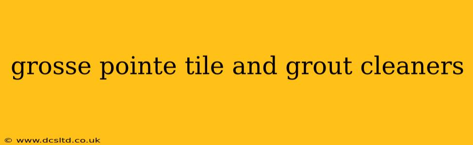 grosse pointe tile and grout cleaners