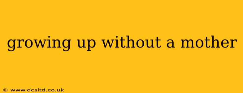 growing up without a mother