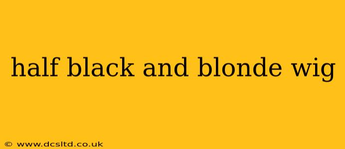 half black and blonde wig