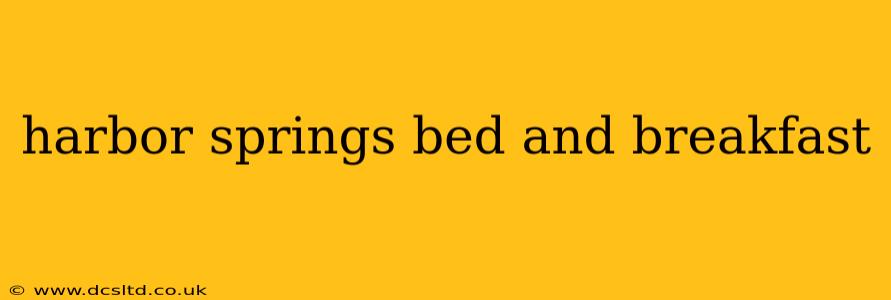 harbor springs bed and breakfast