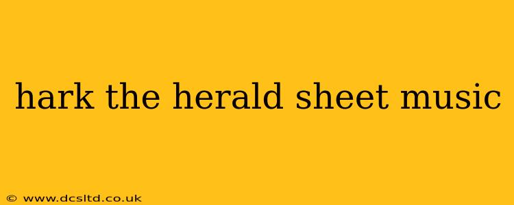 hark the herald sheet music