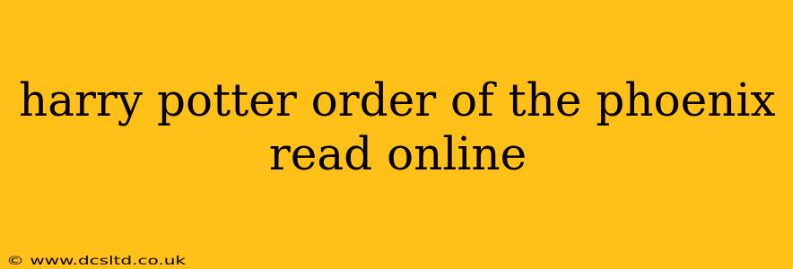 harry potter order of the phoenix read online