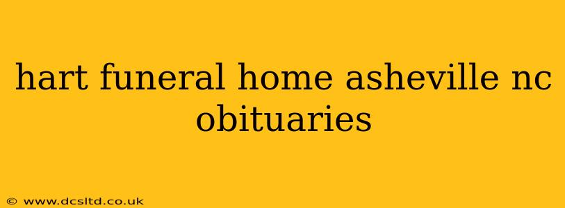 hart funeral home asheville nc obituaries