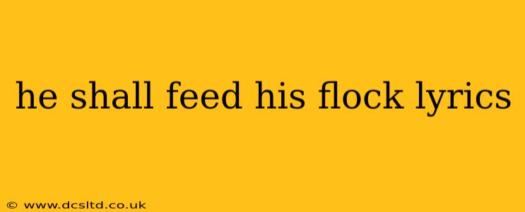 he shall feed his flock lyrics