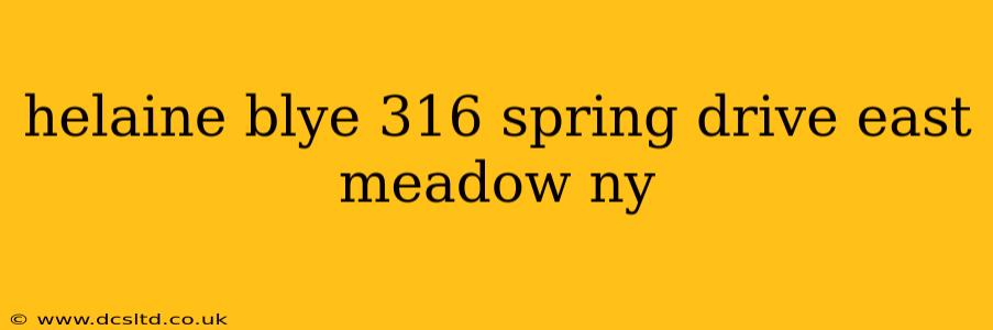 helaine blye 316 spring drive east meadow ny