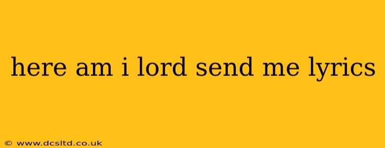 here am i lord send me lyrics