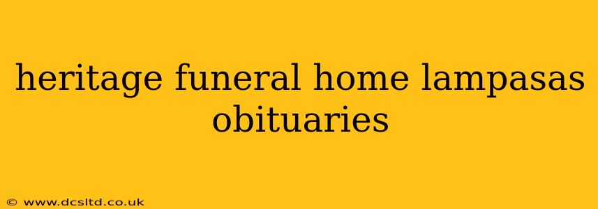 heritage funeral home lampasas obituaries