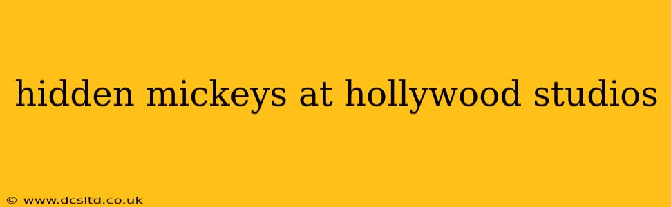 hidden mickeys at hollywood studios