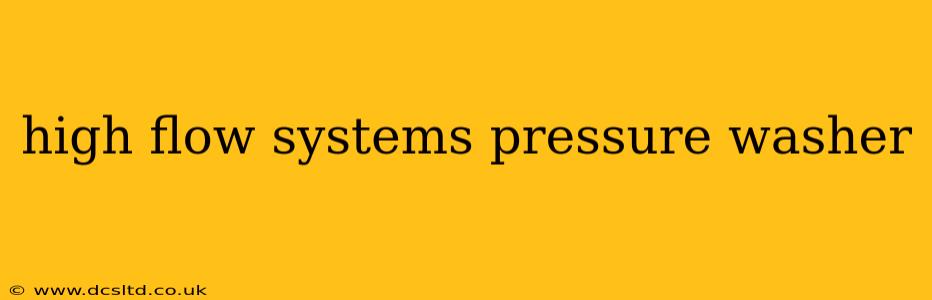 high flow systems pressure washer