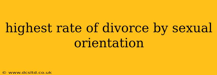 highest rate of divorce by sexual orientation