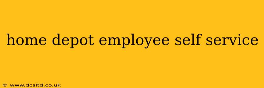 home depot employee self service