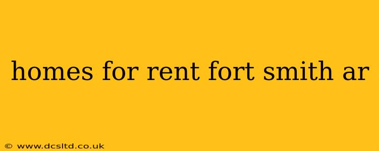 homes for rent fort smith ar