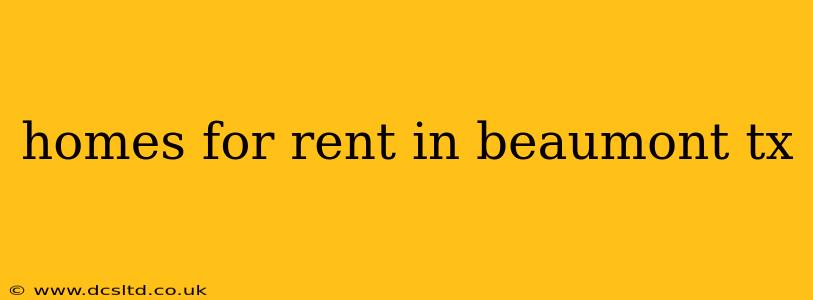 homes for rent in beaumont tx