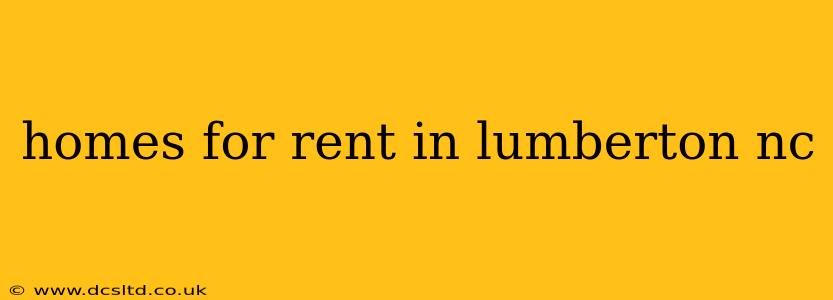 homes for rent in lumberton nc