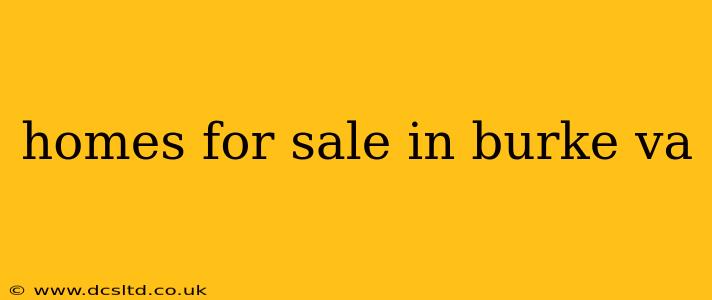homes for sale in burke va