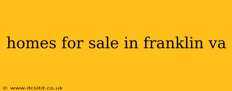 homes for sale in franklin va