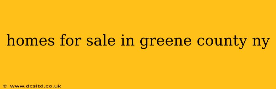 homes for sale in greene county ny
