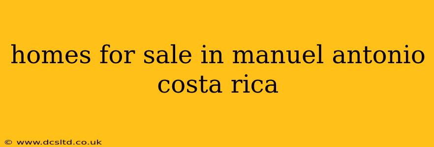 homes for sale in manuel antonio costa rica