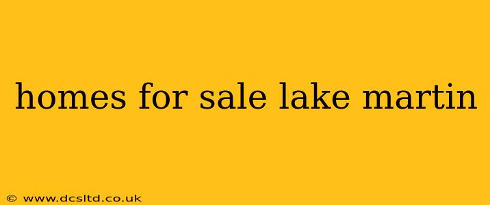 homes for sale lake martin