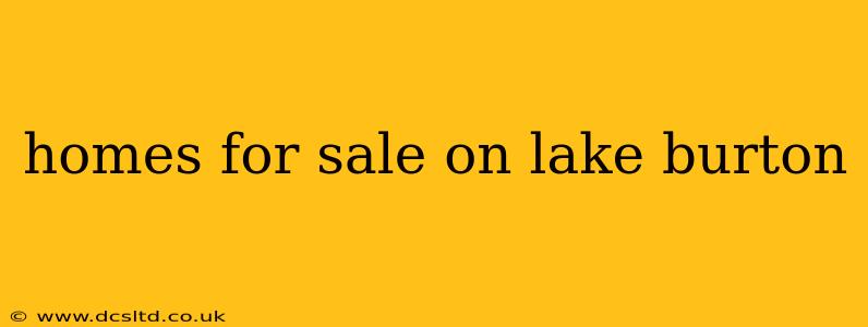 homes for sale on lake burton