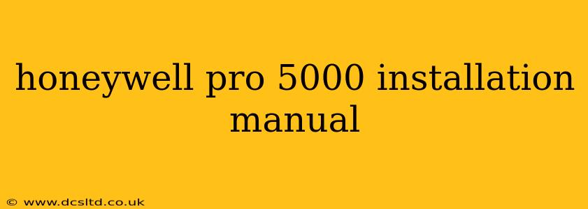 honeywell pro 5000 installation manual