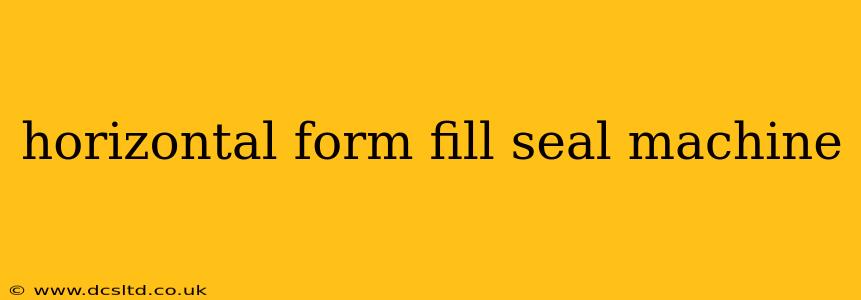 horizontal form fill seal machine