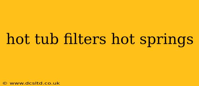 hot tub filters hot springs