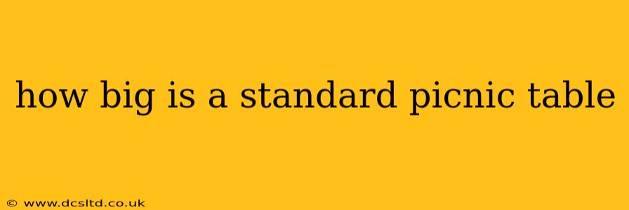 how big is a standard picnic table