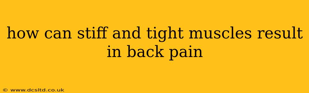 how can stiff and tight muscles result in back pain