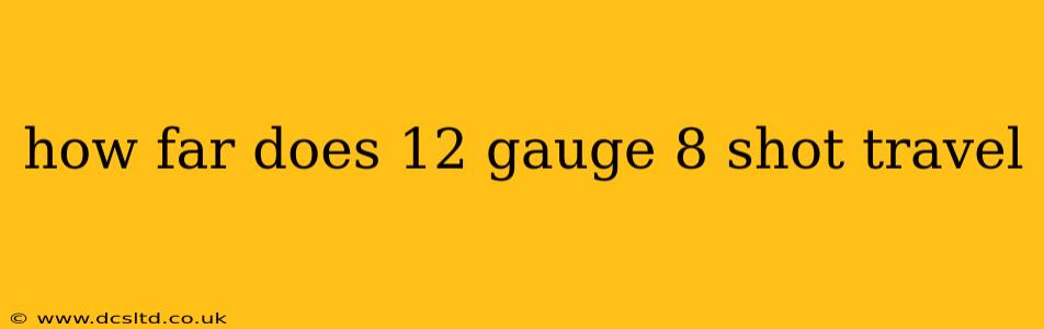 how far does 12 gauge 8 shot travel