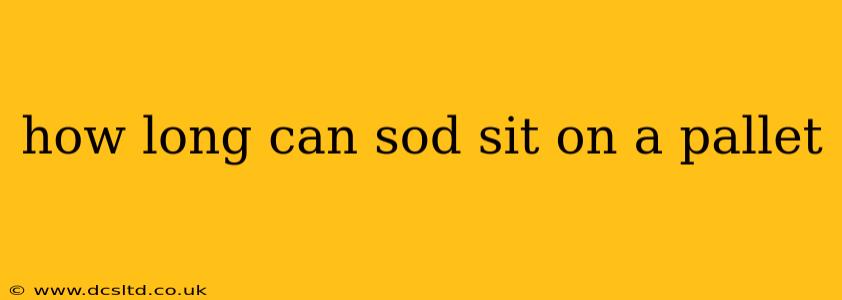 how long can sod sit on a pallet