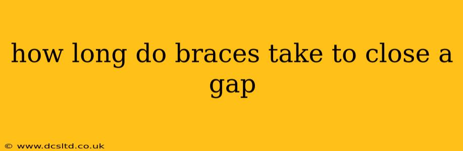 how long do braces take to close a gap
