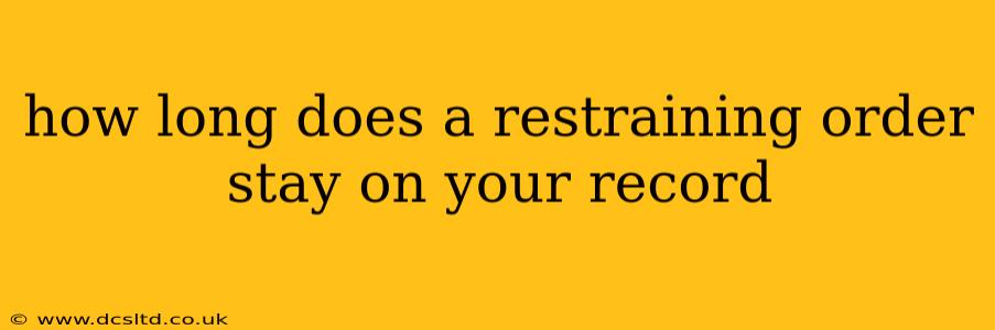 how long does a restraining order stay on your record