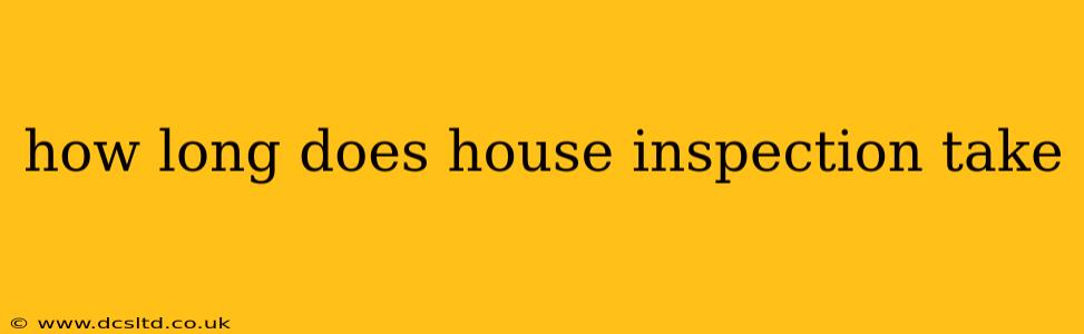 how long does house inspection take