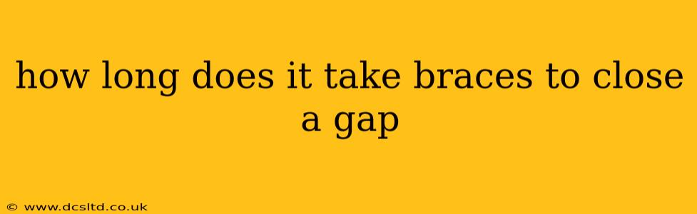 how long does it take braces to close a gap